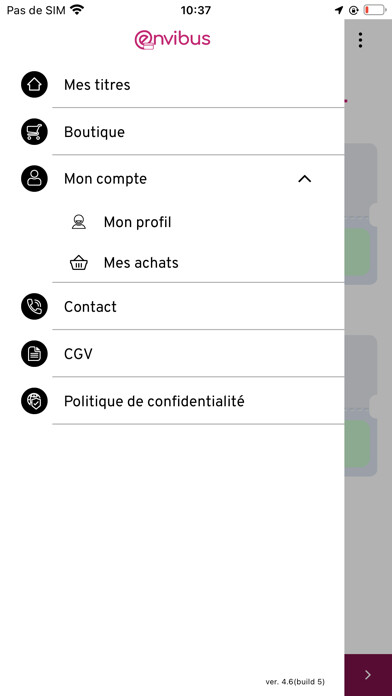 Emulate iPhone app Envibus Ticket using MyAndroid