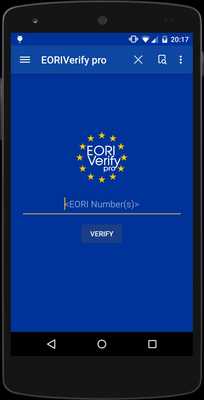 Emulate Android APK EORI Verify pro