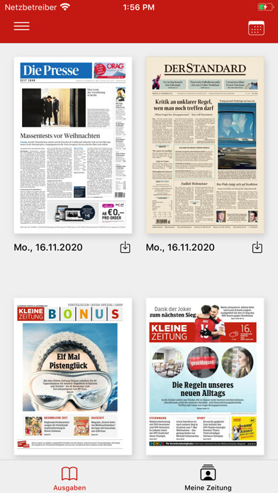 Emulate iPhone app epaper.at using MyAndroid
