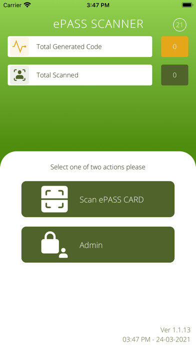Emulate iPhone app ePASS SCANNER using MyAndroid