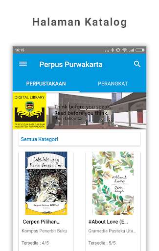 Run android online APK e-Perpus Purwakarta from MyAndroid or emulate e-Perpus Purwakarta using MyAndroid
