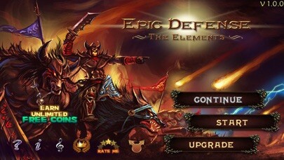 Emulate iPhone app Epic Defense TD - the Elements using MyAndroid