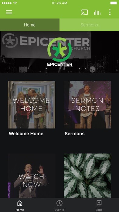 Emulate iPhone app Epicenter Church App using MyAndroid