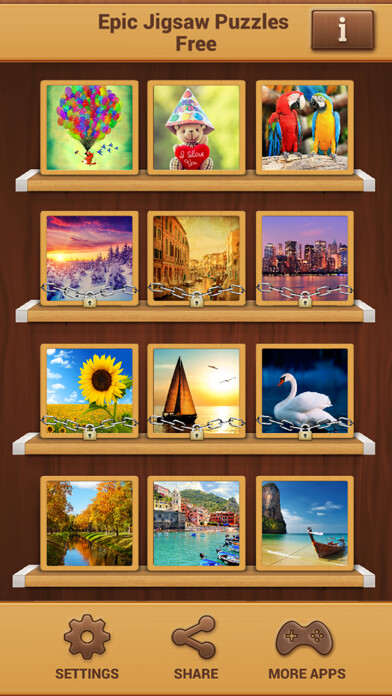 Emulate iPhone app Epic Jigsaw Puzzles - Puzzle Games For All Ages using MyAndroid