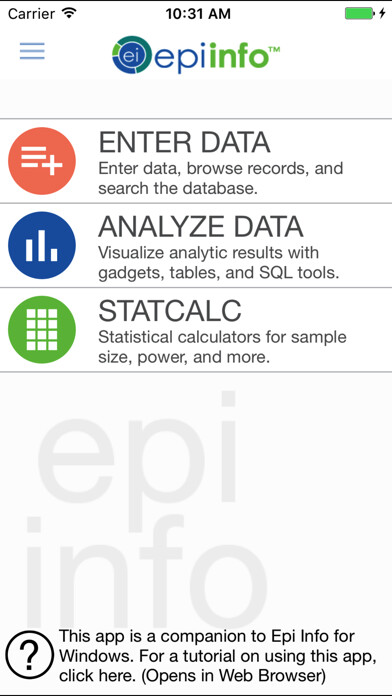 Emulate iPhone app Epi Info Companion using MyAndroid Emulate iPhone app Epi Info Companion using MyAndroid