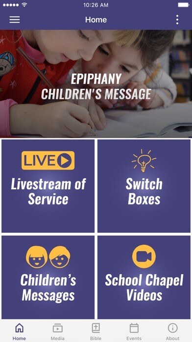 Emulate iPhone app Epiphany Lutheran using MyAndroid