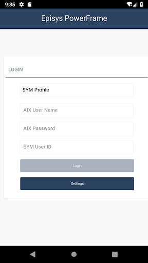 Run android online APK Episys PowerFrame from MyAndroid or emulate Episys PowerFrame using MyAndroid
