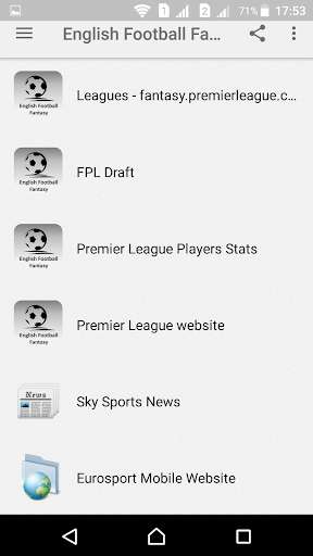 Run android online APK EPL Fantasy news, tips and scores from MyAndroid or emulate EPL Fantasy news, tips and scores using MyAndroid Run android online APK EPL Fantasy news, tips and scores from MyAndroid or emulate EPL Fantasy news, tips and scores using MyAndroid