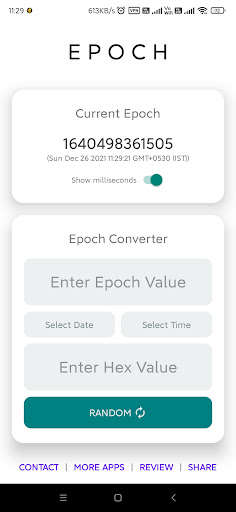 Run android online APK Epoch Unix Time Converter from MyAndroid or emulate Epoch Unix Time Converter using MyAndroid