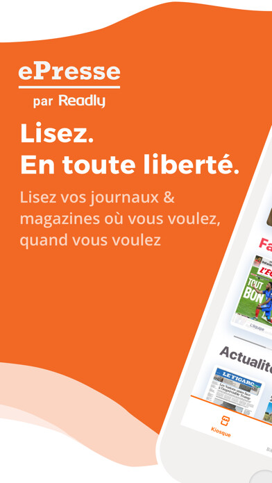 Emulate iPhone app ePresse : presse et magazines using MyAndroid