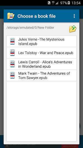 Emulate Android APK ePub Blue