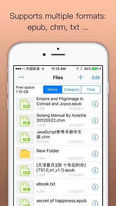 Emulate iPhone app Epub Reader -read epub,chm,txt using MyAndroid