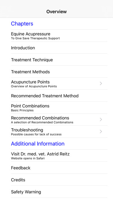 Emulate iPhone app Equine Acupressure using MyAndroid