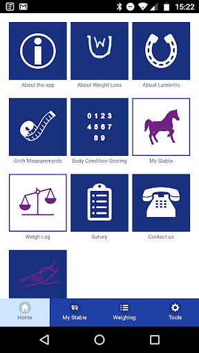 Run android online APK Equine Weight Loss Diary from MyAndroid or emulate Equine Weight Loss Diary using MyAndroid