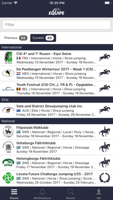 Emulate iPhone app Equipe using MyAndroid