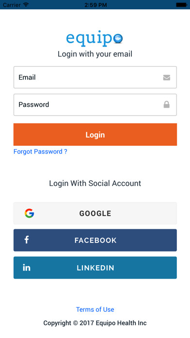 Emulate iPhone app equipo-engage using MyAndroid