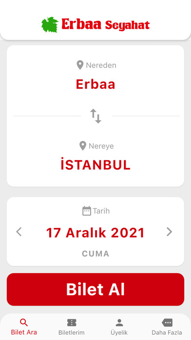 Emulate iPhone app Erbaa Seyahat using MyAndroid