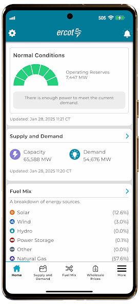 Emulate iPhone app ERCOT using MyAndroid Emulate iPhone app ERCOT using MyAndroid