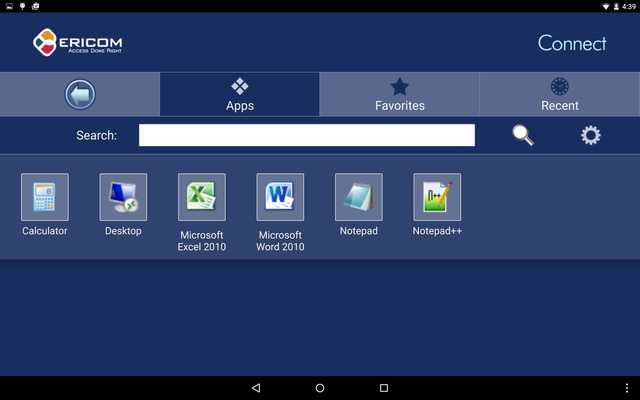 Emulate Android APK Ericom Connect