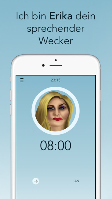 Emulate iPhone app Erika - Sprechender Wecker using MyAndroid Emulate iPhone app Erika - Sprechender Wecker using MyAndroid