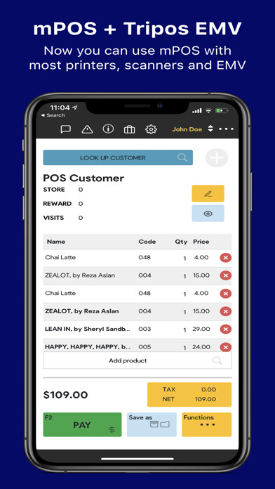 Emulate iPhone app Erply POS with TriPOS & Star using MyAndroid