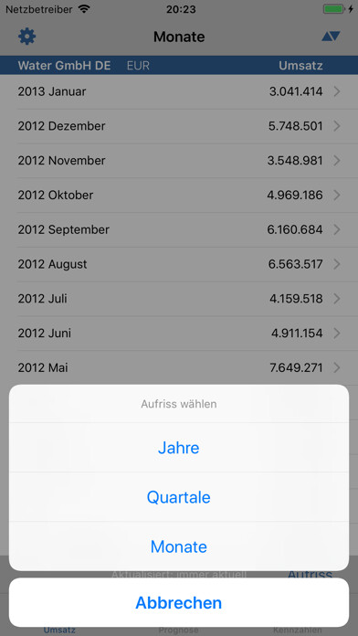 Emulate iPhone app ERP Umsatz using MyAndroid Emulate iPhone app ERP Umsatz using MyAndroid