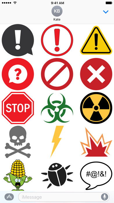 Emulate iPhone app Error Message Stickers using MyAndroid Emulate iPhone app Error Message Stickers using MyAndroid