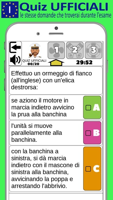 Emulate iPhone app Esame Patente Nautica: Italian using MyAndroid
