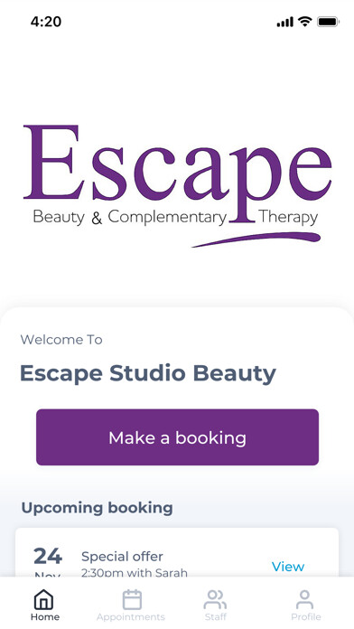 Emulate iPhone app Escape Studio Beauty using MyAndroid