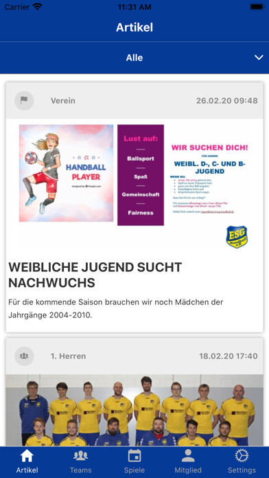 Emulate iPhone app Eschweiler SG Handball using MyAndroid Emulate iPhone app Eschweiler SG Handball using MyAndroid