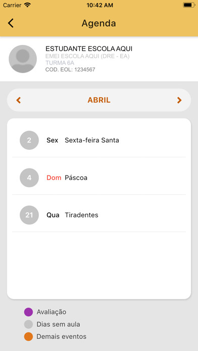 Emulate iPhone app Escola aqui using MyAndroid