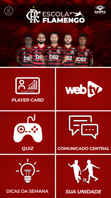 Emulate iPhone app Escola Flamengo - Aluno using MyAndroid