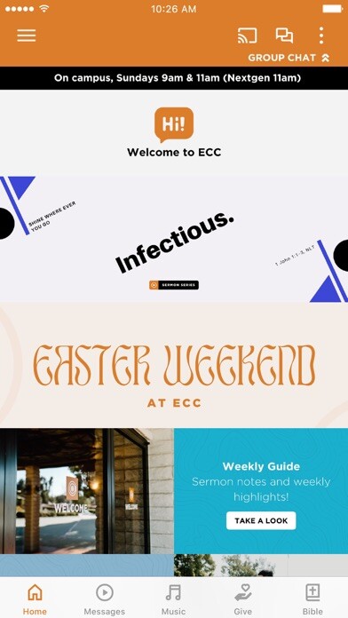 Emulate iPhone app Escondido Christian using MyAndroid Emulate iPhone app Escondido Christian using MyAndroid