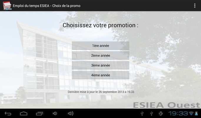 Emulate Android APK ESIEA Schedule Emulate Android APK ESIEA Schedule