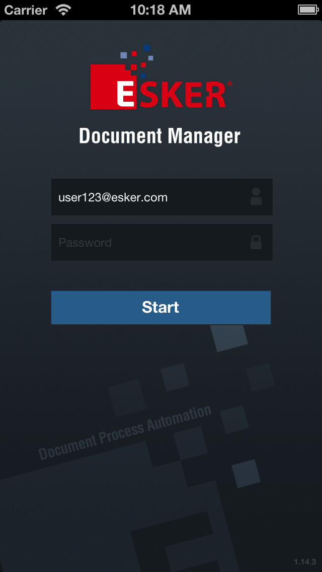 Emulate iPhone app Esker Document Manager using MyAndroid Emulate iPhone app Esker Document Manager using MyAndroid