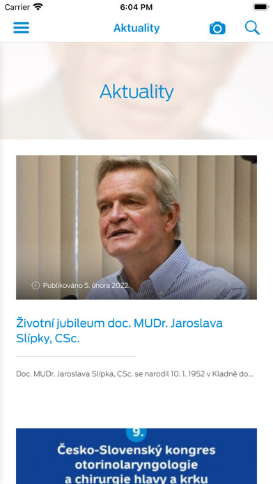 Emulate iPhone app ?eská ORL spole?nost using MyAndroid Emulate iPhone app ?eská ORL spole?nost using MyAndroid