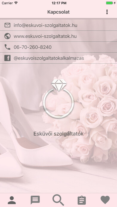 Emulate iPhone app Esküvői Szolgáltatók using MyAndroid Emulate iPhone app Esküvői Szolgáltatók using MyAndroid