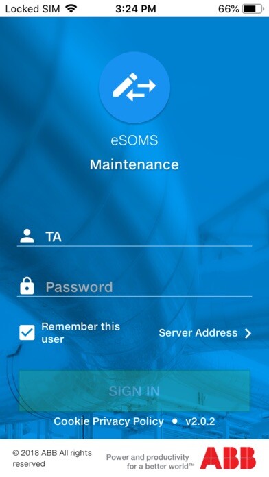 Emulate iPhone app eSOMS Maintenance using MyAndroid