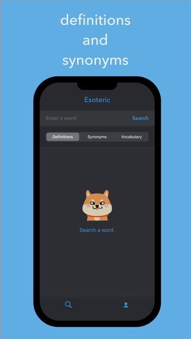 Emulate iPhone app Esoteric - Personal Thesaurus using MyAndroid