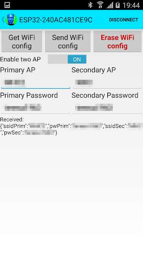 Emulate Android APK ESP32 WiFi setup over BLE or Bluetooth Serial