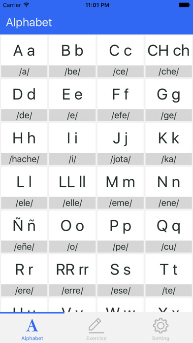 Emulate iPhone app español - Learn The Basic Pronunciation of Spanish using MyAndroid