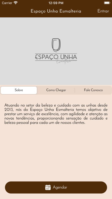 Emulate iPhone app Espaço Unha Esmalteria using MyAndroid