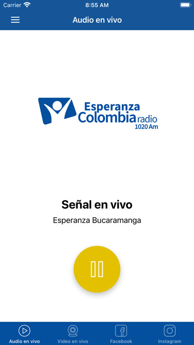 Emulate iPhone app Esperanza Bucaramanga using MyAndroid