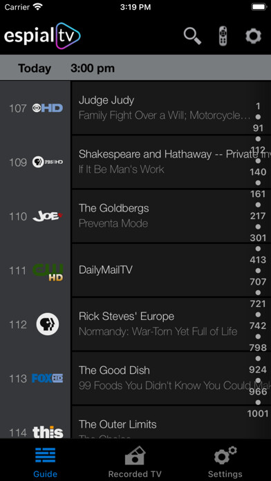 Emulate iPhone app EspialTV Follow Me TV using MyAndroid