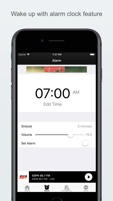 Emulate iPhone app ESPN 95.7 FM using MyAndroid