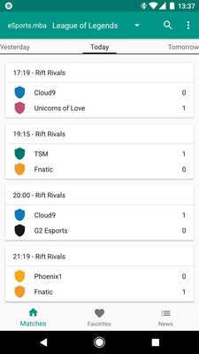 Emulate Android APK eSports.mba