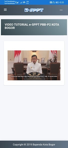Run android online APK eSPPT PBB Mobile Kota Bogor from MyAndroid or emulate eSPPT PBB Mobile Kota Bogor using MyAndroid