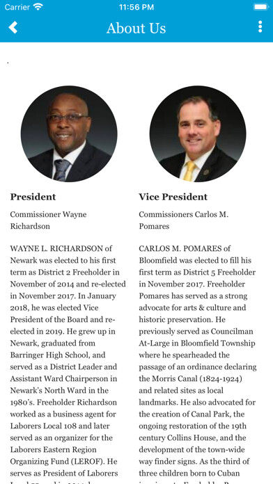 Emulate iPhone app Essex County Commissioners using MyAndroid
