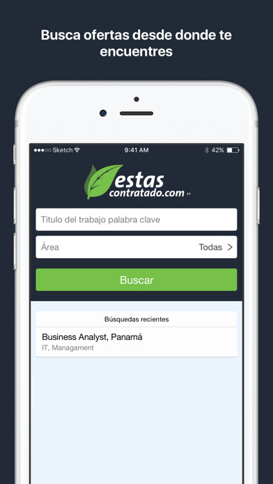Emulate iPhone app Estascontratado.com using MyAndroid