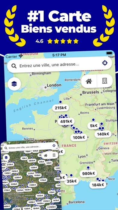 Emulate iPhone app Estimation FR: Prix immobilier using MyAndroid